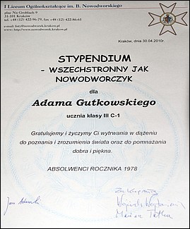 Dyplom Adama